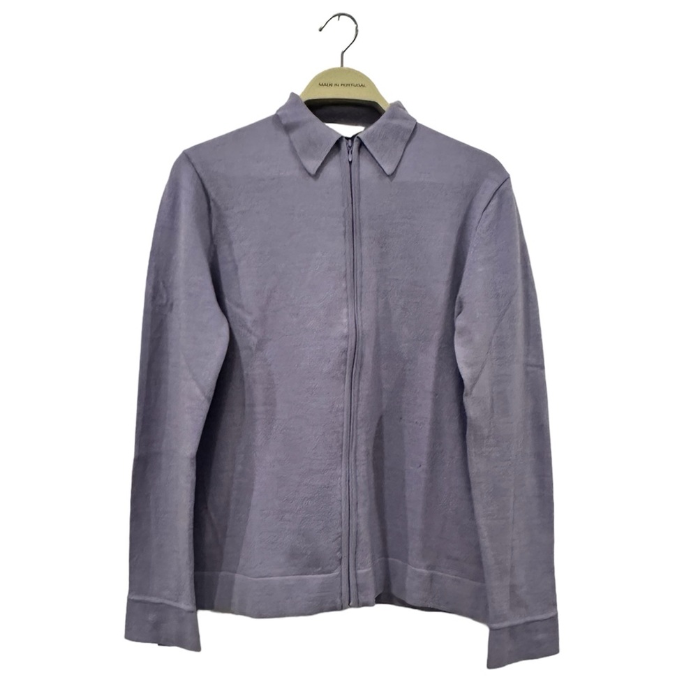 Larusmiani Milano Zip Up Knitted Sweater Size 160 cm Height In Purple